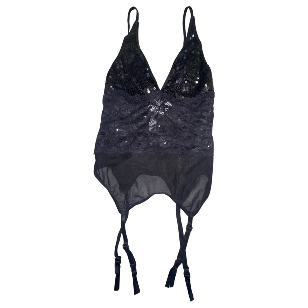 The Escante Collection stretchy corset in black sz. Small